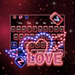 Logo of Neon Love Heart Keyboard Theme android Application 